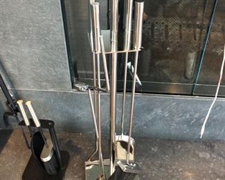Chrome Fireplace tools