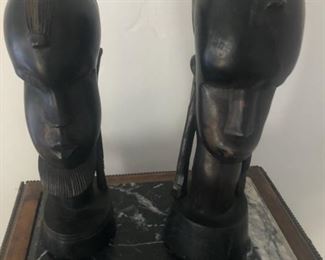 Pair of Wooden Statuues