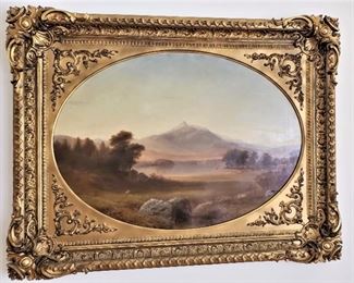 Important large Benjamin Champney White Mountain painting. Original condition and original frame. Sight size: 26" x 36".