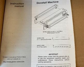 Porter Cable dovetail machine 