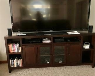 80 inch sharp TV and TV cabinet