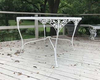 Vintage Wrought Iron Round Table