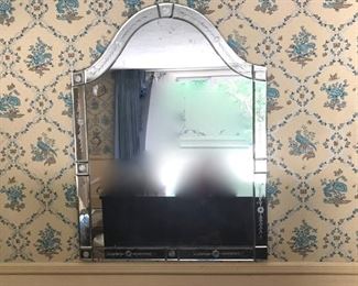 1920's etched mirror