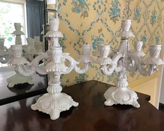 Porcelain Candelabra Pair