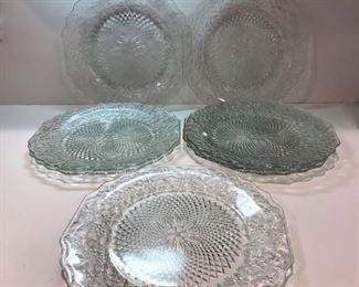 Beautiful set of Depression glass chargers