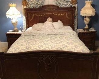 ANTIQUE FRENCH CAMEO BED 
