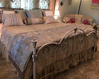 KING SIZE WROUGHT IRON BED w/FRAME