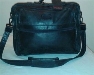Vintage designer leather computer case or overnight bag
