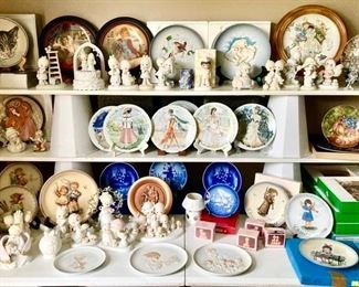 Hummel plates, Precious Moments figurines, misc. collector's plates