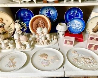 B & G collectible plates, Precious Moments figurines