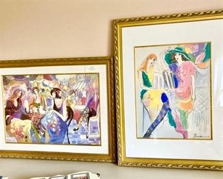 Two Maimon signed lithographs , beautifully framed
