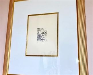 Signed etching