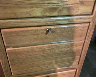 Oak filing cabinet