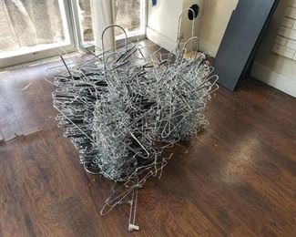 Lot of metal hangers