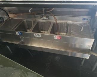 3 compartment bar sink