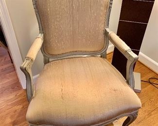 $125 - Two of 2 French Provincial armchairs (as is). 40.5”H x 27”W x 21.5”D. Seat height 17”H