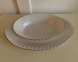 $40; 2 pc. Syracuse “Wedding Ring” serving pieces; Vegetable bowl and platter