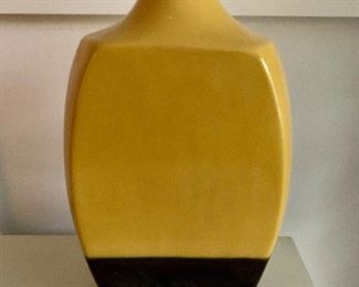 $20; Crate & Barrel ceramic two toned vase; approx 11” high