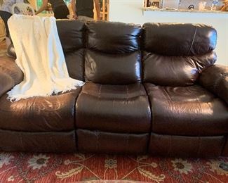 LazyBoy electric reclining leather sofa, some wear but still more life!
