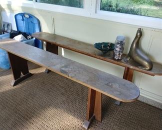 Antique church banches