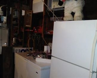 chest freezer, garage fridge
