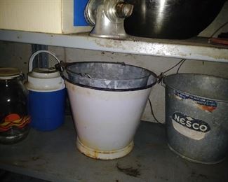 Antique buckets