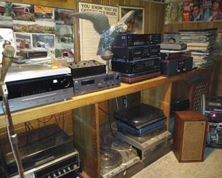 vintage stereo equipment, speakers