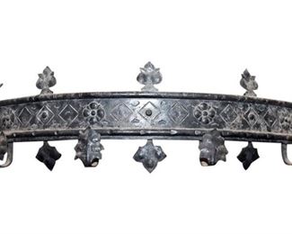 25. Medieval Style Wrought Iron Coat Rack