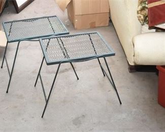 30. Pair MidCentury Style Garden Low Tables