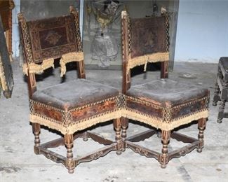 46. Pair Continental Baroque Style Side Chairs