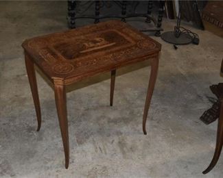 56. Antique Italian Marquetry Side Table
