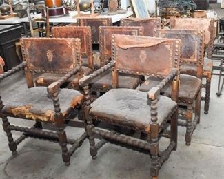 60. Set of Eight 8 Continental Baroque Style Chairs