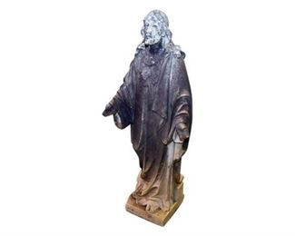 102. Antique Figure of Christ in Carved Marble