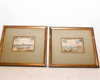 140. Pair French Topographic Engravings