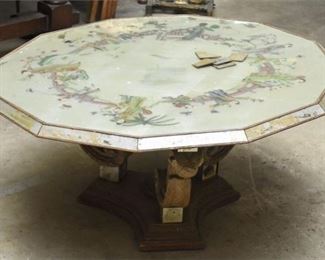 160. French 40s Style Chinoiserie Mirror Center Table