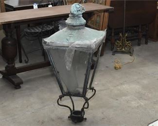 161. Antique FOSTER PULLMAN Copper Lantern