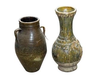 188. Two 2 Glazed Stoneware Items