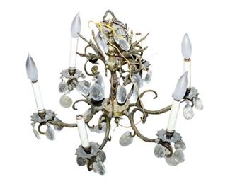 202. French Style Brass Chandelier