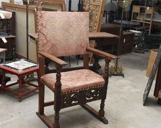 210. Vintage Jacobean Revival Armchair
