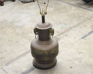 213. Chinese Bronzed Urn Lamp