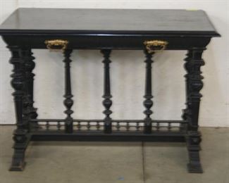 3234- Matte Black Victorian Table