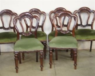 3229- 8 1860's Mahogany Chairs