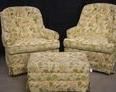 702- 2 Swivel Chairs w/ Ottoman
