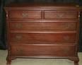 3745- Mahogany 5 Drawer Chest