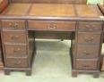 3747- Leather Top Mahogany Desk
