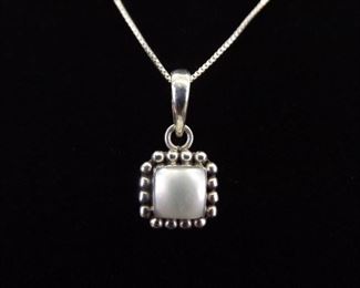 .925 Sterling Silver SILPADA Pearl Pendant Necklace
