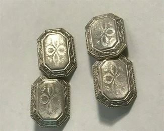 https://www.ebay.com/itm/124351384946 WL125 FANCY ETCHED CUFFLINKS 14K GOLD .23 OZT Auction