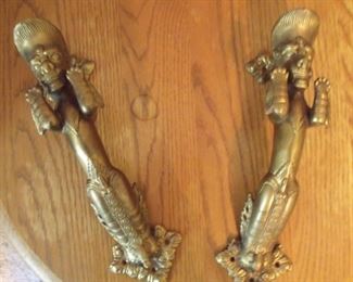 Ornate Brass door  handles 