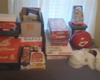 Board games and Chiefs Children's helmet and pads