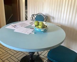 Blue kitchen table 